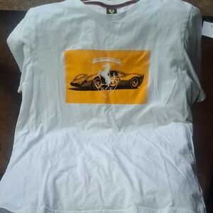 Ferrari Kids T-Shirt with Orange Car Graphic